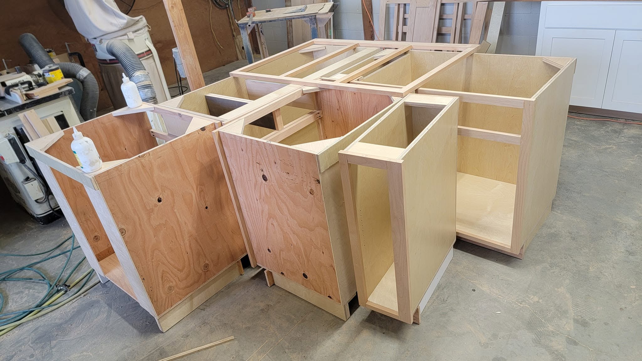 Handmade cabinet building in progress
