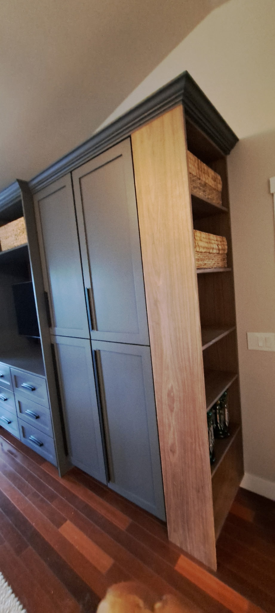 Handmade custom closet and shelves
